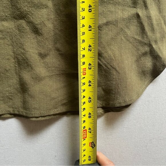 Sundance Harper Button Front Lyocell Midi Dress Olive Green Sz XS - Picture 11 of 11